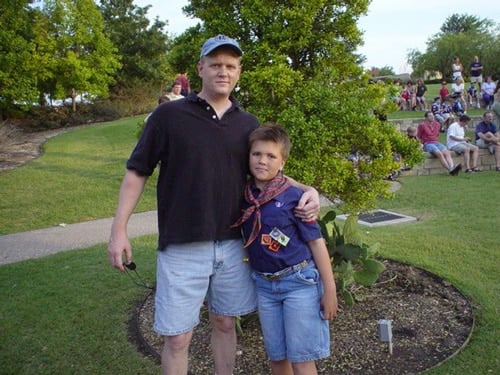 Kevin and my stepson Tristan Kevin and my stepson Tristan