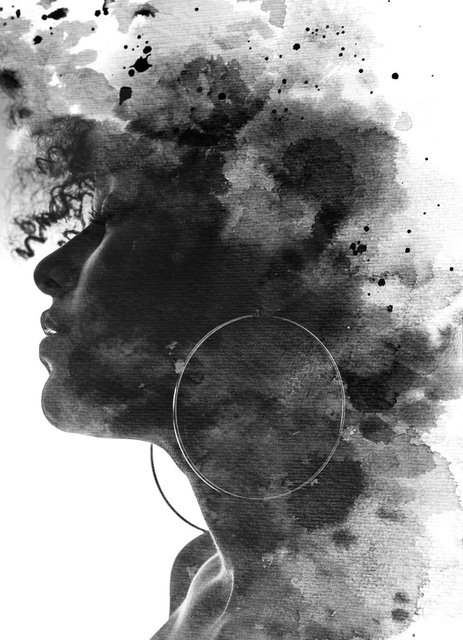 Paintography portrait of a woman